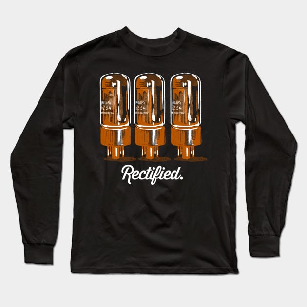 Glowing amplifier vacuum tubes in vintage style Long Sleeve T-Shirt by SerifsWhiskey